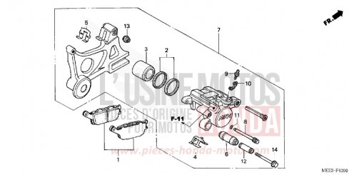 ETRIER DE FREIN ARRIERE CBR600RR3 de 2003